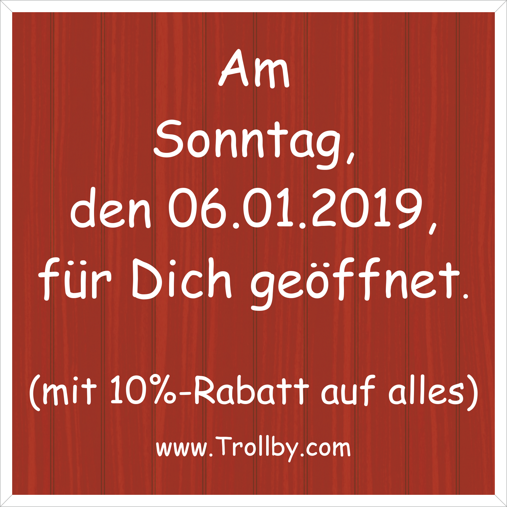 Sonntagsöffnung 06.01.19