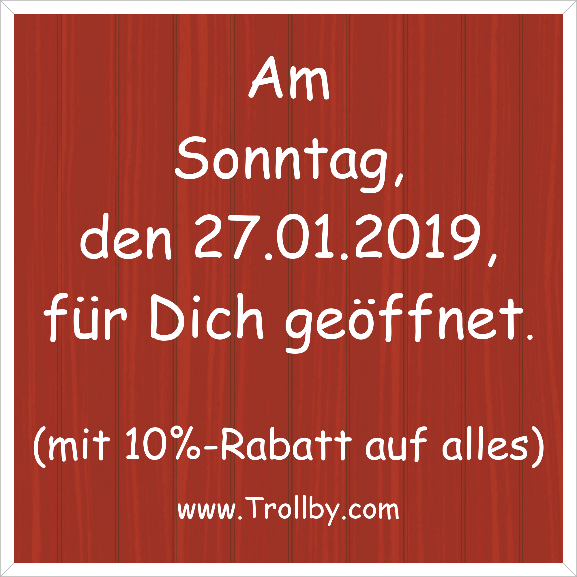 Sonntagsöffnung 27.01.19