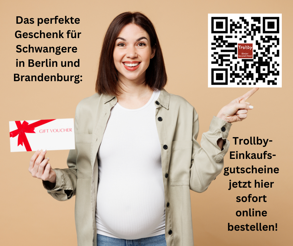 Ab sofort könnt Ihr Trollby-Einkaufsgutscheine direkt online bestellen. Und somit das perfekte Geschenk für jede Schwangere erstellen - denn unsere Auswahl ist riesig und manchmal weiß man einfach nicht, was genau an der Baby-Erstausstattung noch fehlt. Mama und Papa können sich dann ganz in Ruhe alles bei uns anschauen und selber aussuchen was noch fehlt: