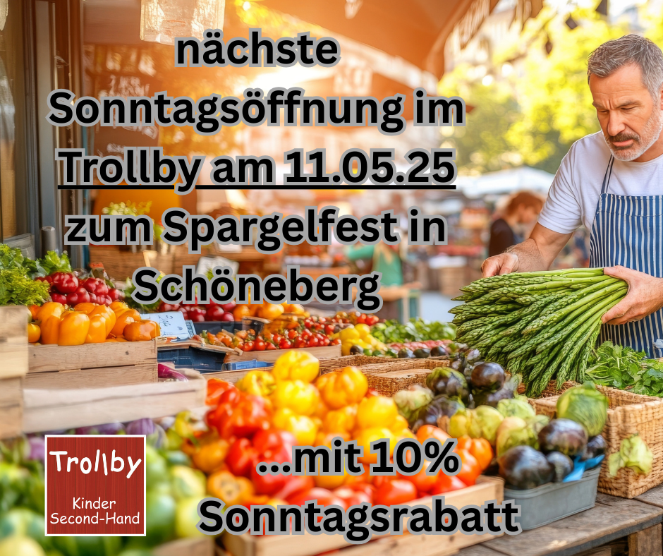 Sonntagsoeffnung im Trollby zum Spargelfest am 1